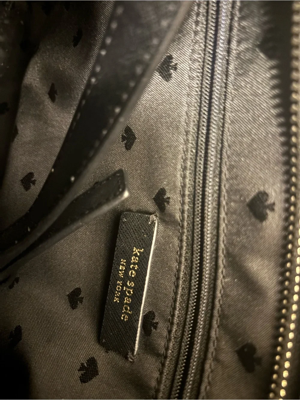 kate spade black structured saffiano tote